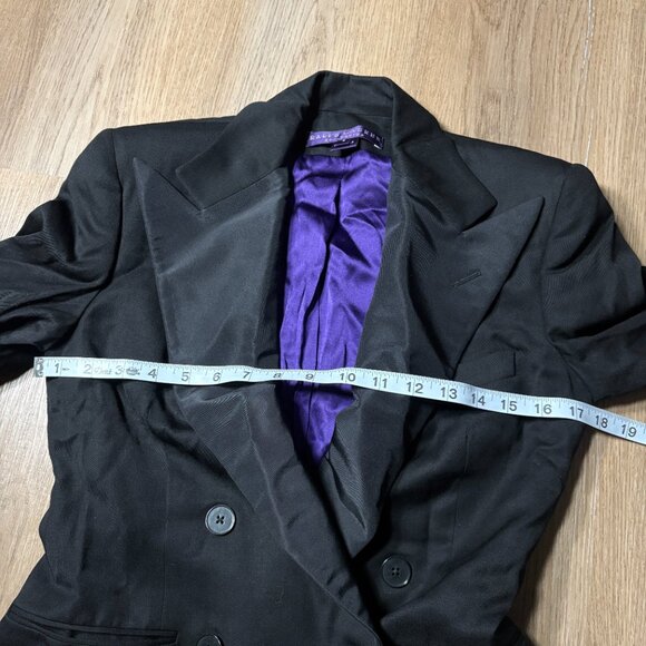 Ralph Lauren Collection double breasted blazer tuxedo jacket size 4 S wool Union - Picture 8 of 11
